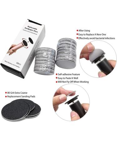 Electric Foot Callus Remover (Speed Adjustable) with 60pcs Replacement Pads Professional Pedicure Foot File Sander Tool for Women Men Dead Dry Hard Skin Removal (Black) - Buy Online on GoSupps.com