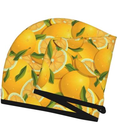 Buy Hair Towel Wrap - Quick Drying Towel Turban with Button (Yellow Limes) | International Shipping Available - Buy Online on GoSupps.com