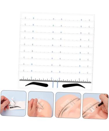 FOMIYES 50pcs Tool Stamp Kit Shaping Sticker Stencil Eyebrow for Trimmer Makeup Ruler Women Stencils Brow 18.00X3.80X0.10CM Blue - Buy Online on GoSupps.com