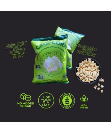 Cropcorn Sweet & Salty Popcorn with Natural Broccoli Powder - No Added Sugar Gluten Free Non-GMO Healthy Popcorn Snacks with Sneaky Greens - 1 of Your 5 a Day. - Buy Online on GoSupps.com
