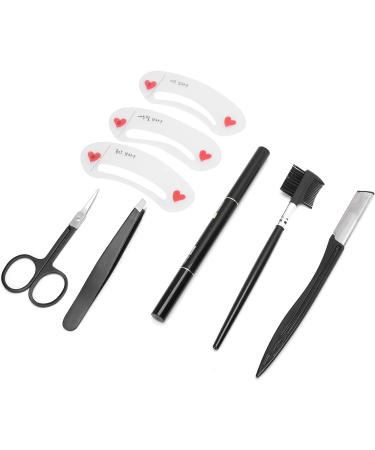 Verdant Touch 8Pcs Eyebrow Razor Set Eyebrow Trimmer Razor Comb Tweezer Pencil Makeup Tools for Women - Buy Online on GoSupps.com