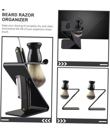 Ipetboom Razor Holder Rack Stand for Men - Premium Shaving Brush & Razor Storage Organizer - Acrylic Display for Shaving Accessories - Buy Online on GoSupps.com