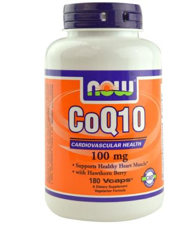 Now Foods CoQ10 with Hawthorn Berry 100 mg 180 Veggie Capsules