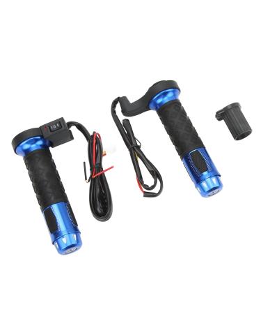 Jopwkuin Motorcycle Heated Grips 1 Pair 50-70 Blue Heated Hand Grips for Motorcycles