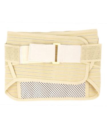 Lordosis support lumbar spine health care warm belt waist protection Self-heated steel plate hip belt waist/abdominal support (beige s)