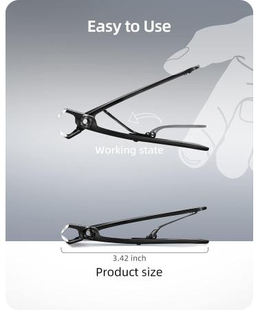 Ebewanli 17mm Wide Jaw Toe Nail Clippers for Seniors | Thick Toenails Cutter Set | Curved & Straight Nail Clipper for Adults - Buy Online on GoSupps.com