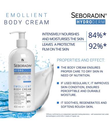 Seboradin Hydroderm Body Lotion Body Cream For Sensitive Dry Atopic Skin Moisturising Lotion For Women And Men Body Care With Shea Butter And Aloe Vera 400ml - Buy Online on GoSupps.com