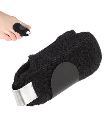 Hammer Toe Corrector Claw Fixation Aluminum Plate Toe Stabilizer for Children Adults Black