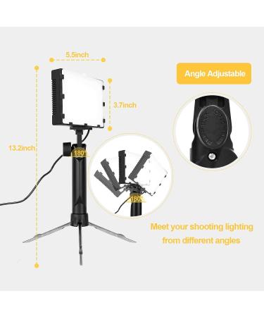 EMART Dimmable Photography Lighting Kit - 2 Pack Portable 60 LED Video Light for Game Streams, Conference Zoom, YouTube - Includes 4 Color Filters - Buy Online on GoSupps.com