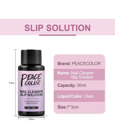 PEACECOLOR Poly Nail Gel Slip Solution 30ML Nail Extension Gel Solution Nail Liquid for Beginners PE1028 - Buy Online on GoSupps.com