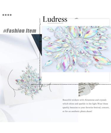 Ludress Festival Mermaid Crystal Body Stickers - Rhinestone Chest Jewels for Women and Girls - Buy Online on GoSupps.com