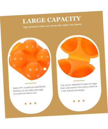 BESPORTBLE 2pcs 4-Compartment Egg Box Fridge Egg Dispenser Egg Cartons Reusable Trash Can with Cover Travel - Buy Online on GoSupps.com