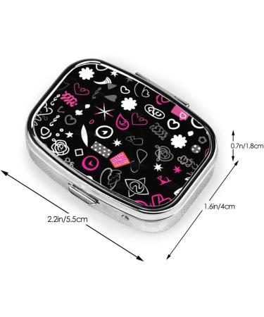 Portable Square Pill Box with Multiple Symbols | Travel Medicine Organizer - Shop Internationally - Buy Online on GoSupps.com