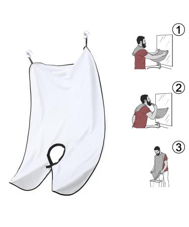 Beard Bib Apron for Easy Shaving & Grooming - Non-Stick Waterproof Beard Hair Catcher for Men | Great Father's Day Gift - Buy Online on GoSupps.com