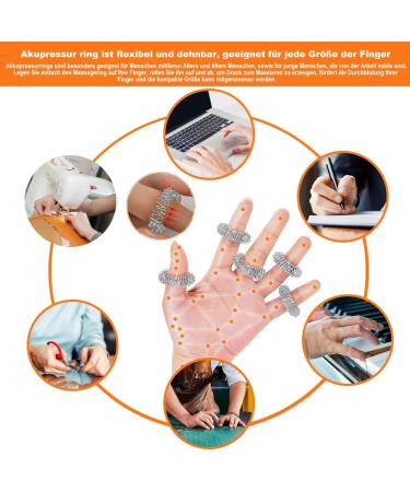2 Magnetic Acupressure Balls & 5 Rings & 2 Bracelets 47mm Stress Relief Massage Tools for Fingers - Buy Online on GoSupps.com
