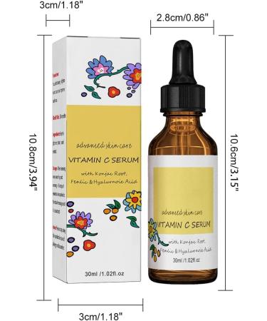 EHIOG Vitamin C Serum Vitamin C Serum and Hyaluronic Acid for Face Eye Contour Brighten Hydrate - Buy Online on GoSupps.com