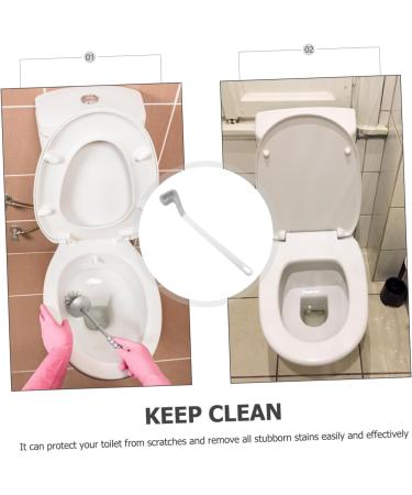 Solustre Golf Toilet Brush - Limestone Remover & Bathroom Cleaning Tool | No Punching White TPR - Buy Online on GoSupps.com