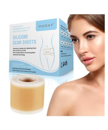 Silicone Scar Sheets 1.6 x 120 - Effective Scar Treatment Tape for Keloids Tummy Tuck & Surgical Scars - Premium Silicone Scar Strips - Buy Online on GoSupps.com