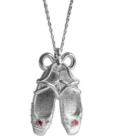 Oralgos Fashionable Ballet Shoe Trailer Necklace for Women - Trendy Dance Choker Wedding & Party Jewelry Silver Birthday Gift Accessory - Buy Online on GoSupps.com