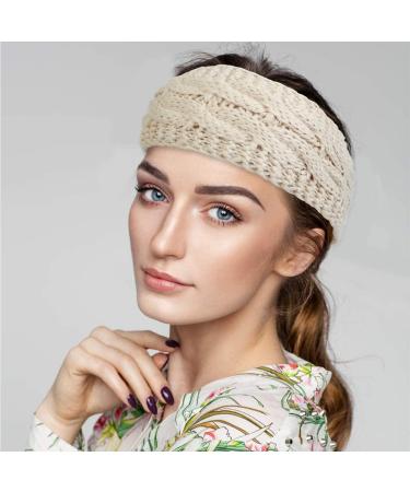 Winter Knitted Headband Set for Women - Ear Warmer Wraps in Black, Camel, Dark Grey, Beige & Red - Buy Online on GoSupps.com