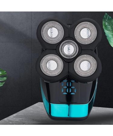 Rechargeable Bald Head Clipper & Beard Shaver - 5 Floating Heads Electric Shaving Tool for Men | Washable & Multifunctional - Buy Online on GoSupps.com