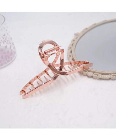 TANG SONG 4PCS Bow Tie Shaped Hair Claw Clips Set - Oversize Metal Barrettes for Women with Thick Hair (Silver, Gold, Rose Gold, Black) - Buy Online on GoSupps.com