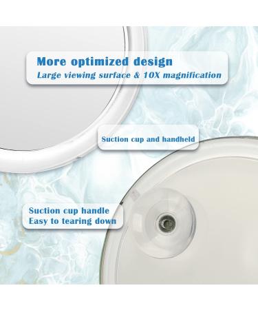 10x Magnifying Mirror with Suction Cups - Small Concave Travel Makeup Mirror with 10x Magnification - Buy Online on GoSupps.com