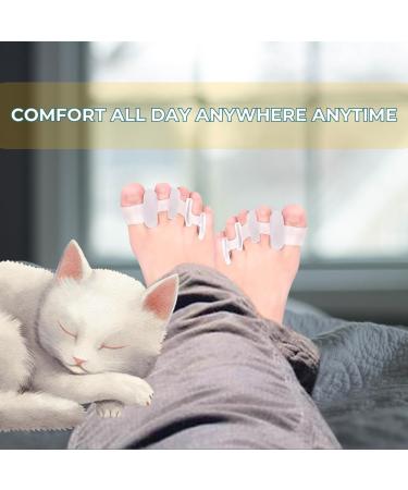 Toe Seperator 4 Pcs for Overlapping Toes | Bunion Corrector Toe Seperator Toe Spacers Toe Separators Toe Separators for Overlapping Toes Gel Toe Separators - Buy Online on GoSupps.com