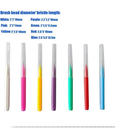 koouood Braces Brush Interdental Brush Toothpick Dental Tooth Flossing Head Oral Dental Hygiene Flosser Toothpick Cleaners Tooth Cleaning Tools(7Colors 70pcs) - Buy Online on GoSupps.com