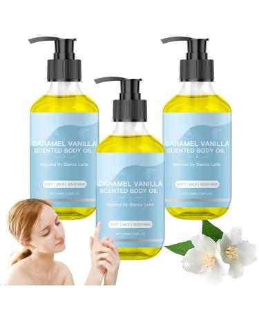 OHCVG Caramel Vanilla Body Oil Moisturizing and Hydrating Body Oil Caramel Vanilla Body Oil Massage Oil Natural Scented Body Oil for All Skin Types