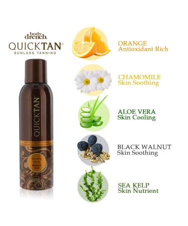Body Drench Quick Tan Instant Self-Tanner Bronzing Spray - Medium Dark 6 oz - Buy Online on GoSupps.com