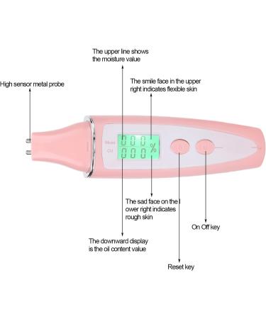 Facial Skin Tester Professional Smart Display Facial Moisture Skin Care Analyze Portable Digital Skin Detector Pen for Home Beauty Salon(Pink) - Buy Online on GoSupps.com