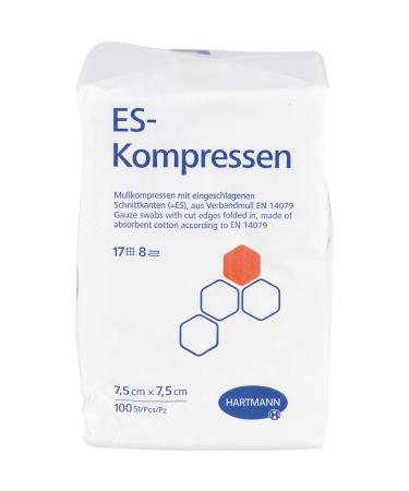 ES compresses non-sterile 7.5x7.5 cm 8-ply 7.5x7.5 cm (100 pack)