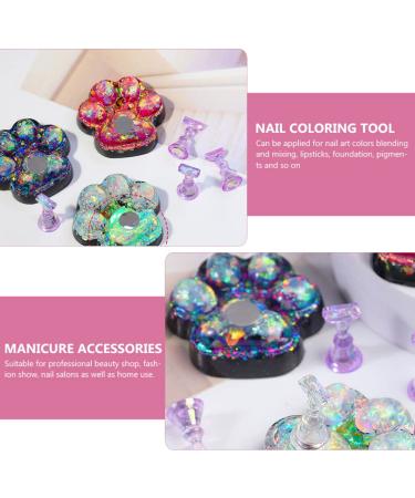 Lurrose Nail Art Tools Kit - Cat Claw Palette Polish Holder & Acrylic Practice Stand - Blue Fluorescent Manicure Design Essentials - Buy Online on GoSupps.com
