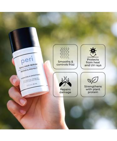 Peri Smoothing & Nourishing Hair Serum - Vegan Repair Formula for Silky Smooth Hair Frizz Control Heat Protection | Gluten Silicone & Paraben Free - Buy Online on GoSupps.com