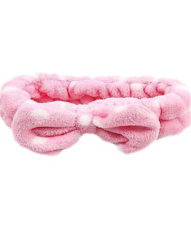 Cutefly Colors Bow Knot Wash Face Headband Soft Polka Dot Makeup Cosmetic Hairband Practical and PopularReliable