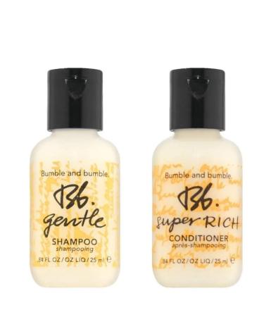 Bumble and Bumble Gentle Shampoo and Super Rich Conditioner – Sample Size – Lot of 10 (5 Each)-Each 0.84 FL Oz – Total 8.4 FL Oz
