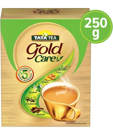 Tata Tea Gold Care riche en saveur bont d'Elaichi Gingembre Tulsi Brahmi et Mulethi Th noir 250 g 250 g (Pack of 1) - Buy Online on GoSupps.com