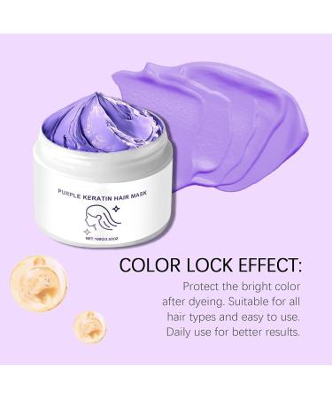Masque Capillaire Violet La K ratine Masque Violet Puissant Soin Intensif Hydrate Et Restaure La Douceur Apr s-Shampoing Hydratant pour Cheveux Secs Et Ab m s (2 Pi ces) - Buy Online on GoSupps.com