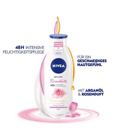 Nivea Rose Blossom Body Lotion - 5in1 Care Formula with Argan Oil | Nourishing Body Cream (400ml 2 Pack) - International Shipping Available - Buy Online on GoSupps.com