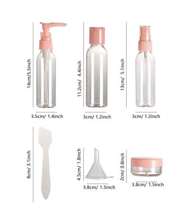 Empty Travel Bottles Set - 10 Pieces for Liquids | TSA Approved Travel Accessories with Cosmetic Pocket & Transparent Bag - Buy Online on GoSupps.com