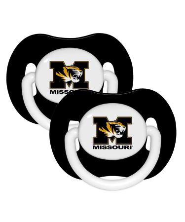 BabyFanatic Pacifier 2-Pack - NCAA Missouri Tigers - Officially Licensed League Gear