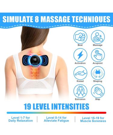 Flintronic Neck Massage Device - Portable EMS Shoulder & Neck Massager 8 Modes USB Mini Cervical Relief for Muscle Pain in Arms Back & Stomach - Buy Online on GoSupps.com
