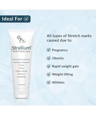 Fi-xderma Strallium Stretch Mark Cream | Remove Pregnancy Stretch Marks Scars & Moisturize | 75g for All Body Parts - Buy Online on GoSupps.com