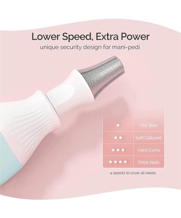 MelodySusie Professional 8-in-1 Electronic Nail File Kit | Portable Nail Drill for Dead Skin & Callus Removal | Hand & Foot Care Tool with 8 Bits & 50 Sanding Bands - Blue - Buy Online on GoSupps.com