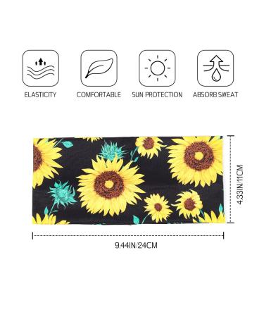 Bohemian Headbands for Women 3 Pack - Wide Printed Hair Wraps for Yoga and Workout - Sunflower Fashion Accessories for Girls - Buy Online on GoSupps.com