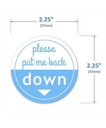 Put Me Down Toilet Seat Reminder Sticker - Heavy Duty Vinyl Decal (2.25 Inch) - Buy Online on GoSupps.com