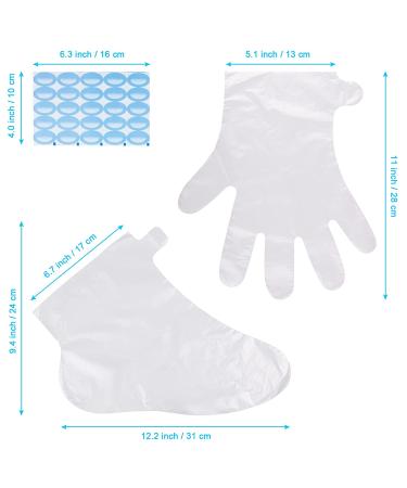 200 Pcs Paraffin Wax Bath Liners - Disposable Plastic Gloves and Booties for Spa Pedicure - Hands & Feet Protection for Women and Men - Buy Online on GoSupps.com