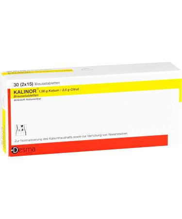 Kalinor Effervescent Tablets for Potassium Levels - 30 Tablets | International Shipping Available - Buy Online on GoSupps.com