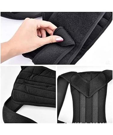 XS-5XL Plus Size Posture Corrector Back Brace | Upper & Lower Back Support for Women Men & Teens | Scoliosis & Hunchback Correction | Adjustable Shoulder Straightener in Black - Buy Online on GoSupps.com